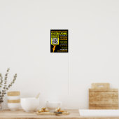 Poster Signal de code QR pom-pom girl, Classes Cheerled (Cuisine)