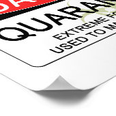 Poster Signal de danger de quarantaine (Coin)