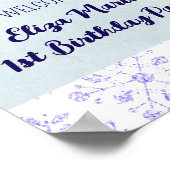 Poster Signal de fête d'anniversaire de la fête des neige (Coin)