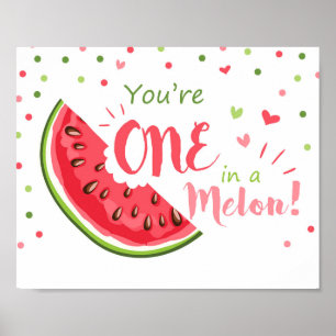 Poster Signal de fête Un dans un melon