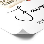 Poster Signal de préférence de Baby shower cultivé locale (Coin)