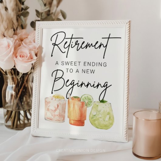 Poster Signal de préférence du parti de retraite, nouveau