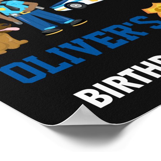 Poster Signal de réception de la police (Coin)