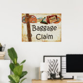 Poster Signal de réclamation de bagages (Bureau à domicile)