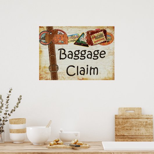 Poster Signal de réclamation de bagages (Cuisine)