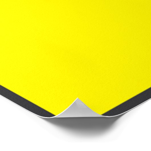 Poster Signal de sol à nappes de prudence (Coin)