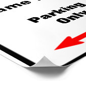 Poster Signal de stationnement de la zone d'anniversaire (Coin)