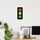 Poster Signal de trafic Stop-Attention-Go Mod Stop Light  (Bureau à domicile)