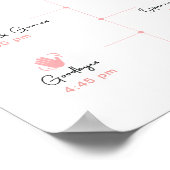 Poster Signal Elegant Fête des mariées Timeline (Coin)