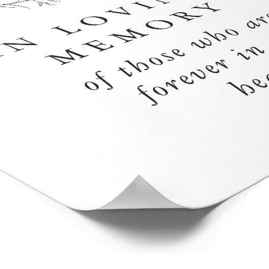 Poster Signal en mémoire d'amour Mariage de monogramme of (Coin)