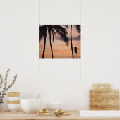 Poster Signal et palmier (Cuisine)
