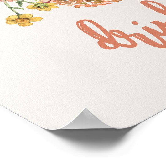 Poster Signal Fleur sauvage modifiable (Coin)