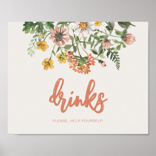 Poster Signal Fleur sauvage modifiable (Devant)