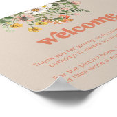 Poster Signal Fleur sauvage modifiable (Coin)