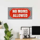 Poster Signal Grunge 'No Moms Allowed' (Bureau à domicile)