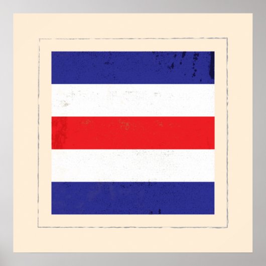 Poster Signal lettre nautique "C" (Devant)