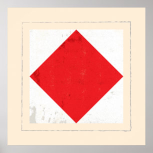 Poster Signal lettre nautique "F"