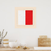 Poster Signal lettre nautique "H" (Cuisine)