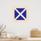 Poster Signal lettre nautique "M" (Cuisine)