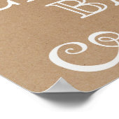 Poster Signal mariage - Barre de bonbons Panneau Rustique (Coin)