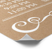 Poster Signal mariage - Calendrier Mariage Signal rustiqu (Coin)