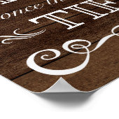 Poster Signal mariage - Choisir Un Siège Rustique Signal (Coin)