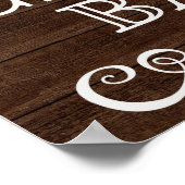 Poster Signal mariage - Cigar Bar Panneau Rustique Mariag (Coin)