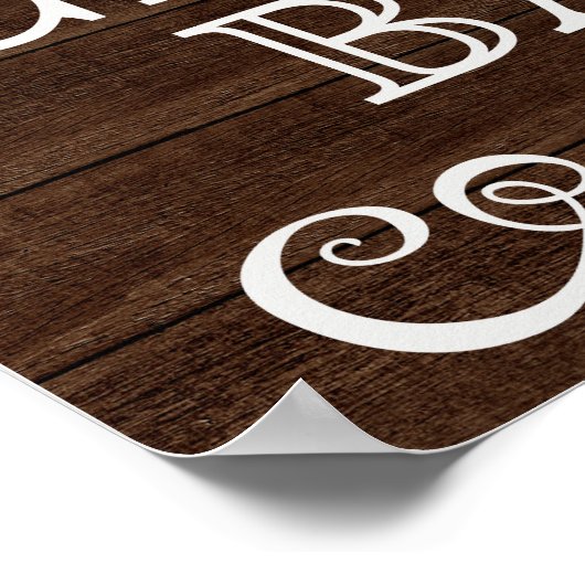 Poster Signal mariage - Cigar Bar Panneau Rustique Mariag (Coin)