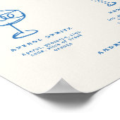 Poster Signal Mariage Cocktail Dessin À La Main (Coin)