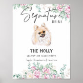 Poster Signal Mariage de chien de Poméranie (Devant)