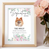 Poster Signal Mariage de chien de Poméranie