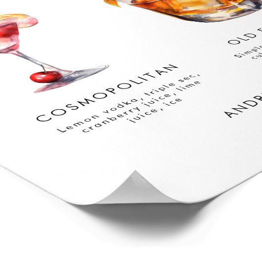 Poster Signal Mariage de la mariée de la signature rétro (Coin)