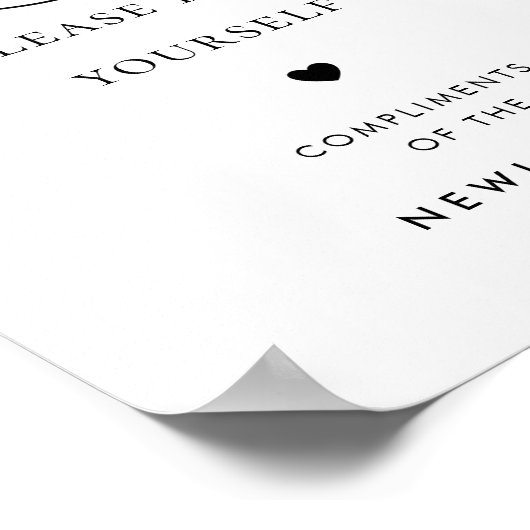 Poster Signal Mariage de panier Chic Script Ladies (Coin)