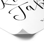 Poster Signal Mariage de script de calligraphie de table  (Coin)