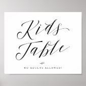 Poster Signal Mariage de script de calligraphie de table  (Devant)