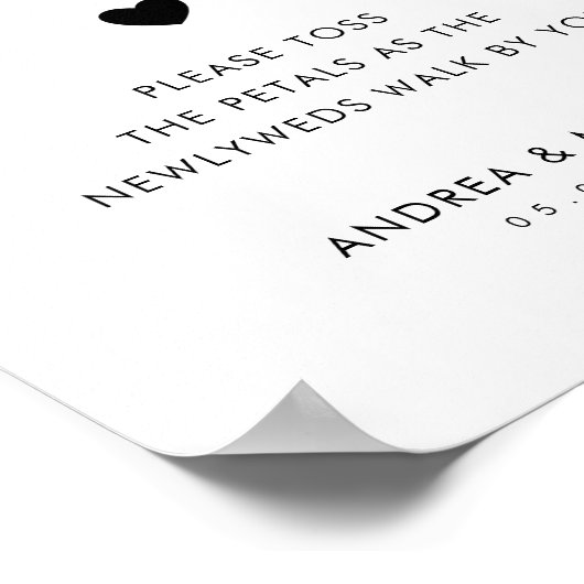 Poster Signal Mariage d'envoi de jeton pétale de script r (Coin)