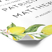 Poster Signal mariage d'été Lemons de bienvenue (Coin)