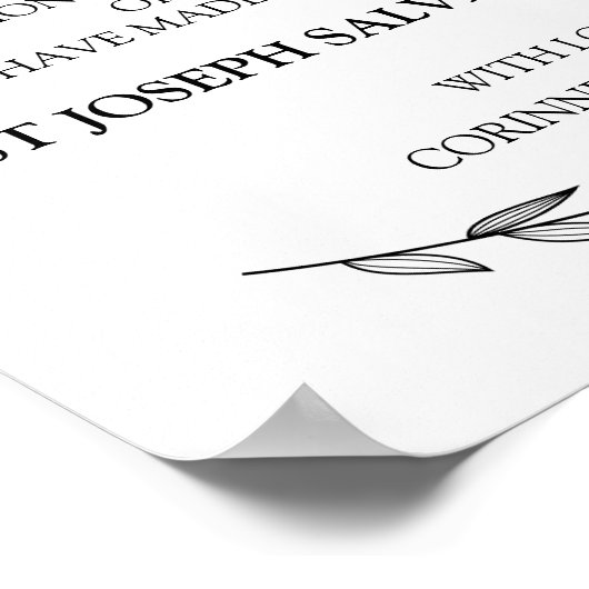 Poster Signal mariage - Dons Laurel Signal Mariage (Coin)