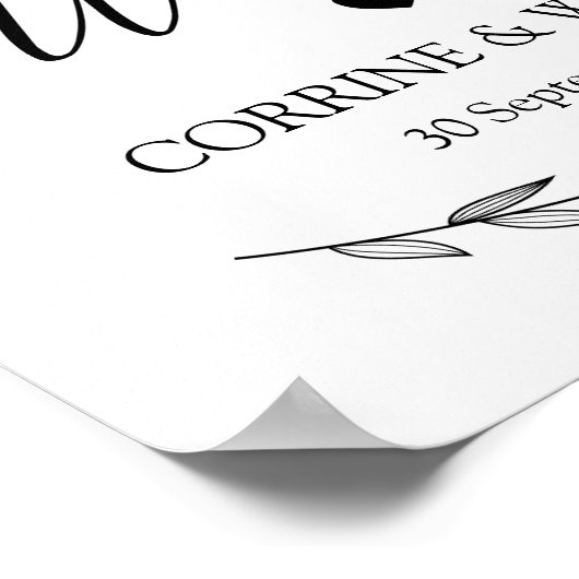 Poster Signal mariage - Mariage Bienvenue Laurel Mariage  (Coin)