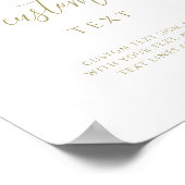 Poster Signal Mariage Monogramme de script de champagne p (Coin)