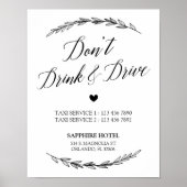 Poster Signal mariage - Ne pas boire et conduire Laurel S (Devant)