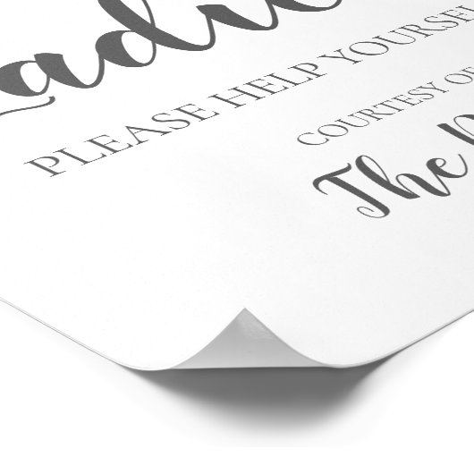 Poster Signal mariage - Panier pour dames (Coin)