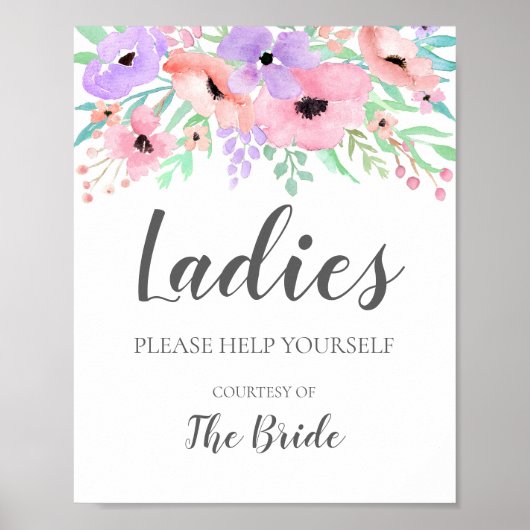 Poster Signal mariage - Panier pour dames (Devant)