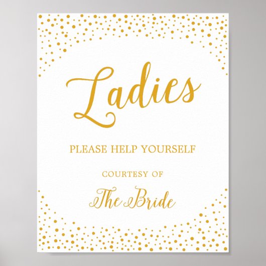 Poster Signal mariage - Panier pour femmes Confetti (Devant)