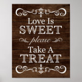 Poster Signal mariage - Prenez Une Treat Rustic Mariage S (Devant)