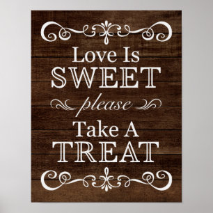 Poster Signal mariage - Prenez Une Treat Rustic Mariage S