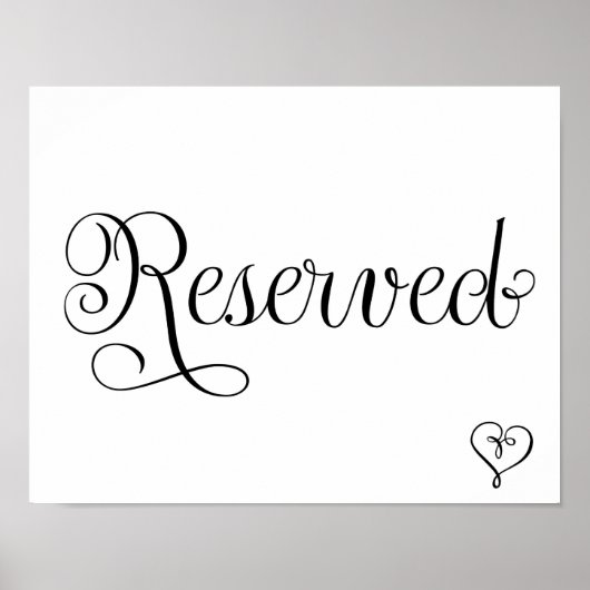 Poster Signal Mariage réservé (Devant)