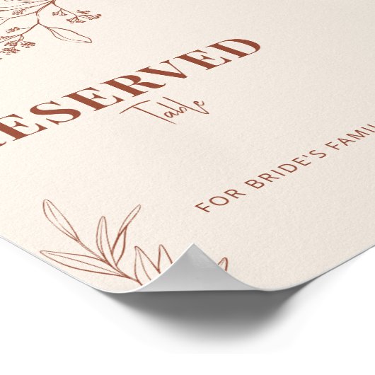 Poster Signal Mariage réservé (Coin)