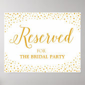 Poster Signal mariage - Réservé Table Confetti Mariage Si (Devant)