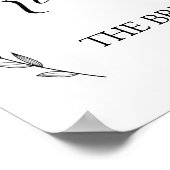 Poster Signal mariage - Réservé Table Laurel Mariage Sign (Coin)